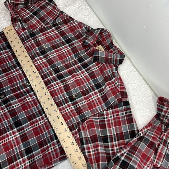 Red Head Brand Co. Men’s Plaid Red Long Sleeve Button Down Flannel Shirt Size XL - Picture 11 of 12